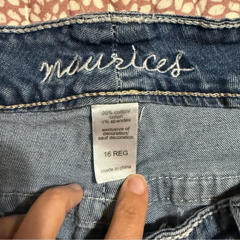Maurices Blue Distressed Crop Jeans‎